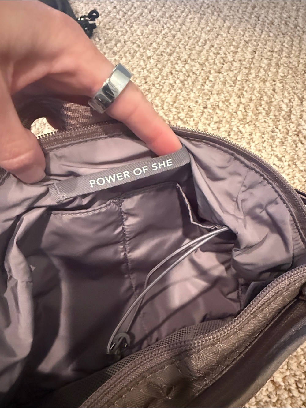 Athleta Pewter Crossbody Sling Bag - Picture 6 of 7